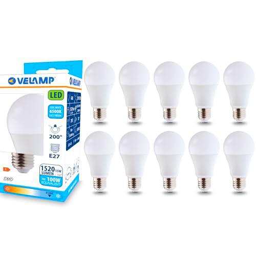 Velamp Bombilla LED, estándar A60, casquillo E27, 15W (1520 lúmenes equivalentes a 100W)