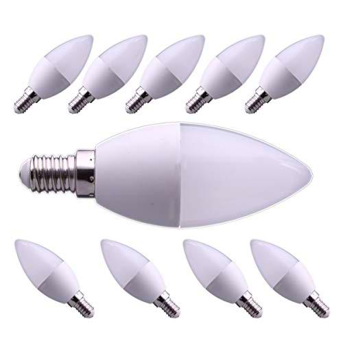 Jandei - 10 x Bombilla Led E14 C37 de 7W equivalente a 60W