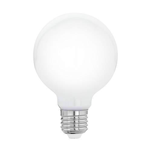 EGLO Bombilla LED E27, bombilla Globe Milky LED, 8 W (equivalente a 75 W)