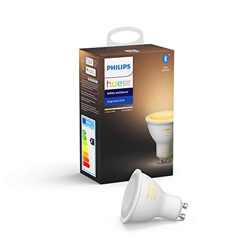 Philips Hue White Ambiance Inteligente LED GU10, con Bluetooth