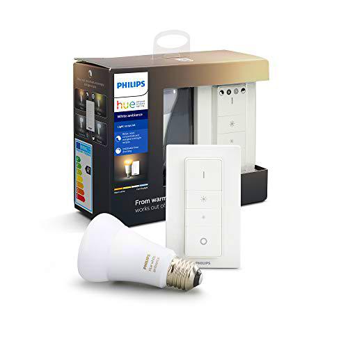 Philips Hue Bombilla inteligente LED E27 con Mando Inalámbrico