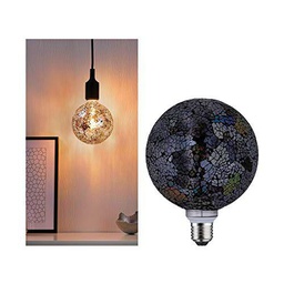 Paulmann Miracle Mosaic 28746 Bombilla LED G125 Globe 5W Regulable Bombilla Negro Luz Eficiente Blanco Cálido 2700K E27