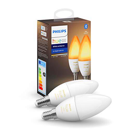 Philips Hue Bombilla Inteligente VelaLED E14, 5.2 W