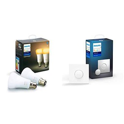 Philips Hue Pack de 2 Bombillas Inteligentes LED B22