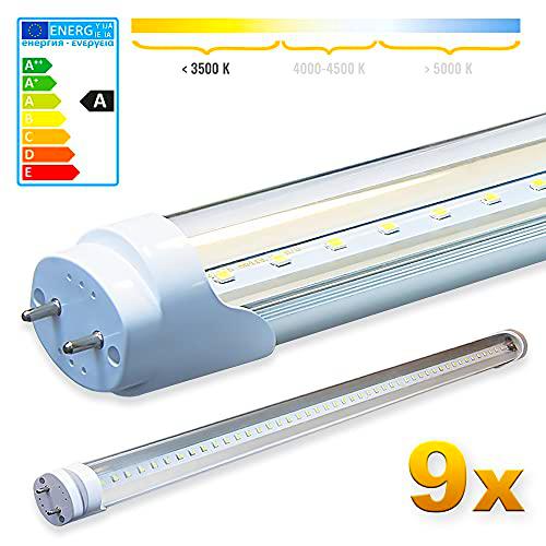 LEDVero 9x SMD LED Tubo 60cm certificación TÜV en blanco cálido