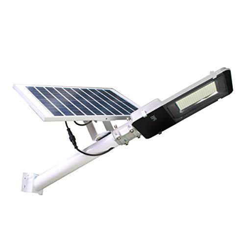 Jandei - Farola LED 100W Solar Exterior IP65 Panel Orientable 120 LEDS 1950 Lúmenes 6500K Blanco Frío Batería Ion-Litio