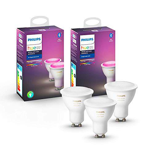 Philips Hue Pack de 2 Bombillas Inteligentes LED GU10